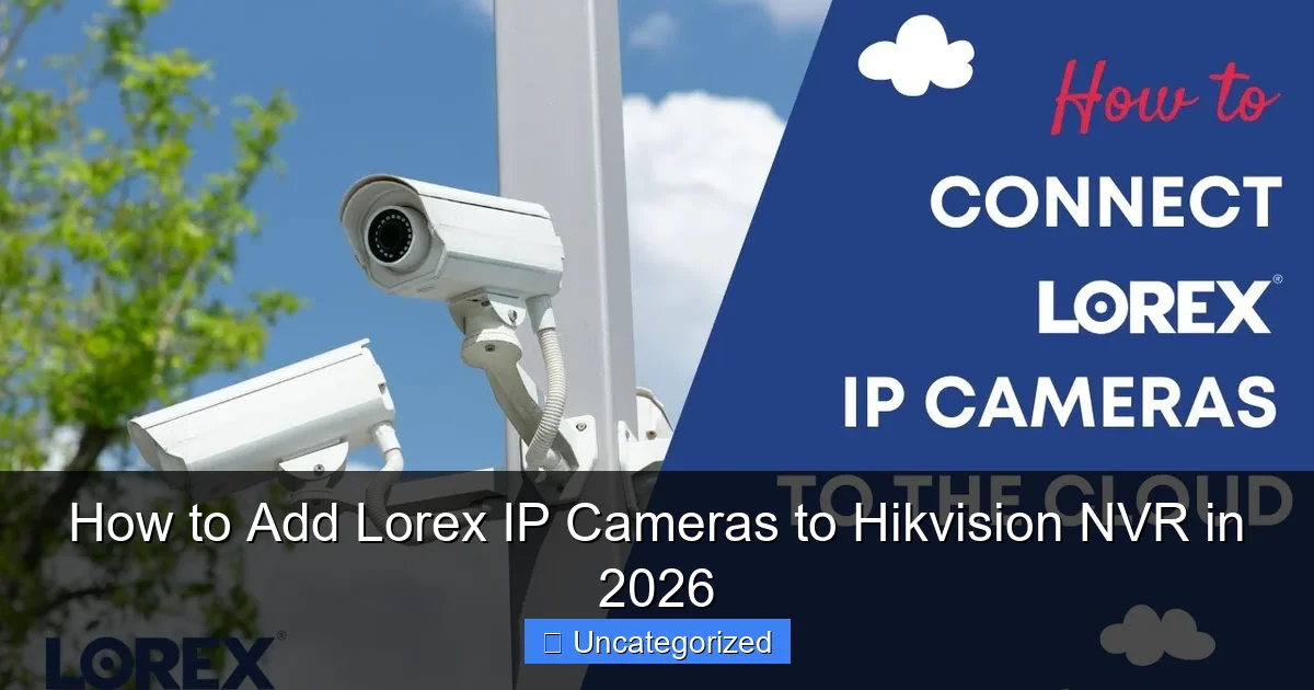 How to Add Lorex IP Cameras to Hikvision NVR in 2026