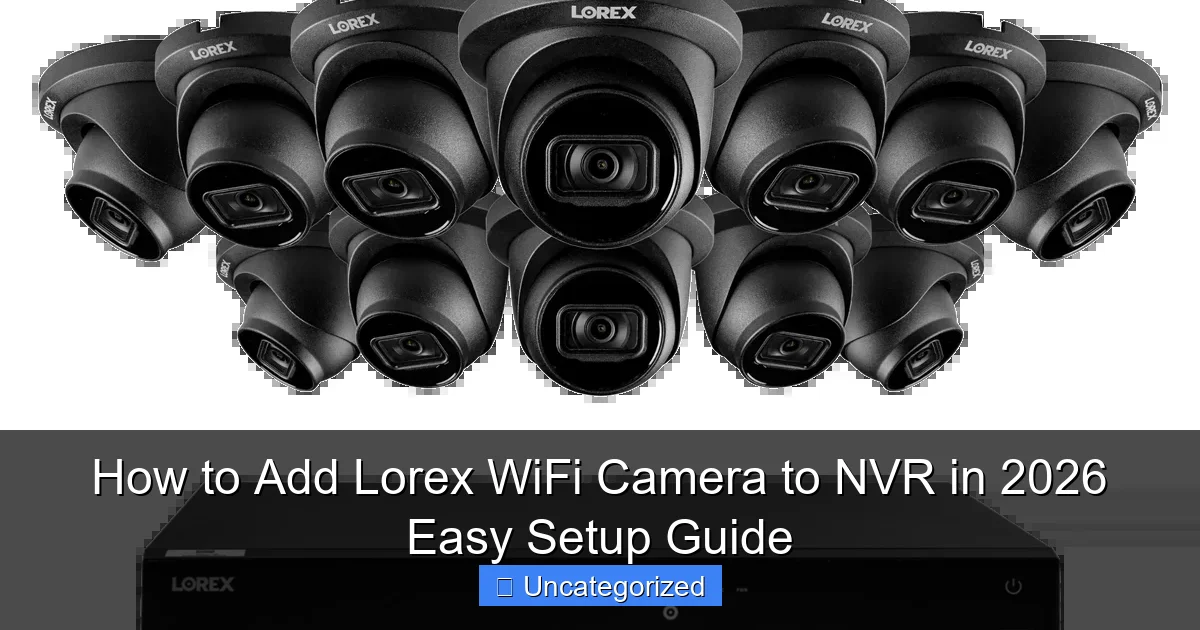 How to Add Lorex WiFi Camera to NVR in 2026 Easy Setup Guide