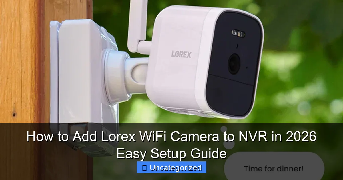 How to Add Lorex WiFi Camera to NVR in 2026 Easy Setup Guide