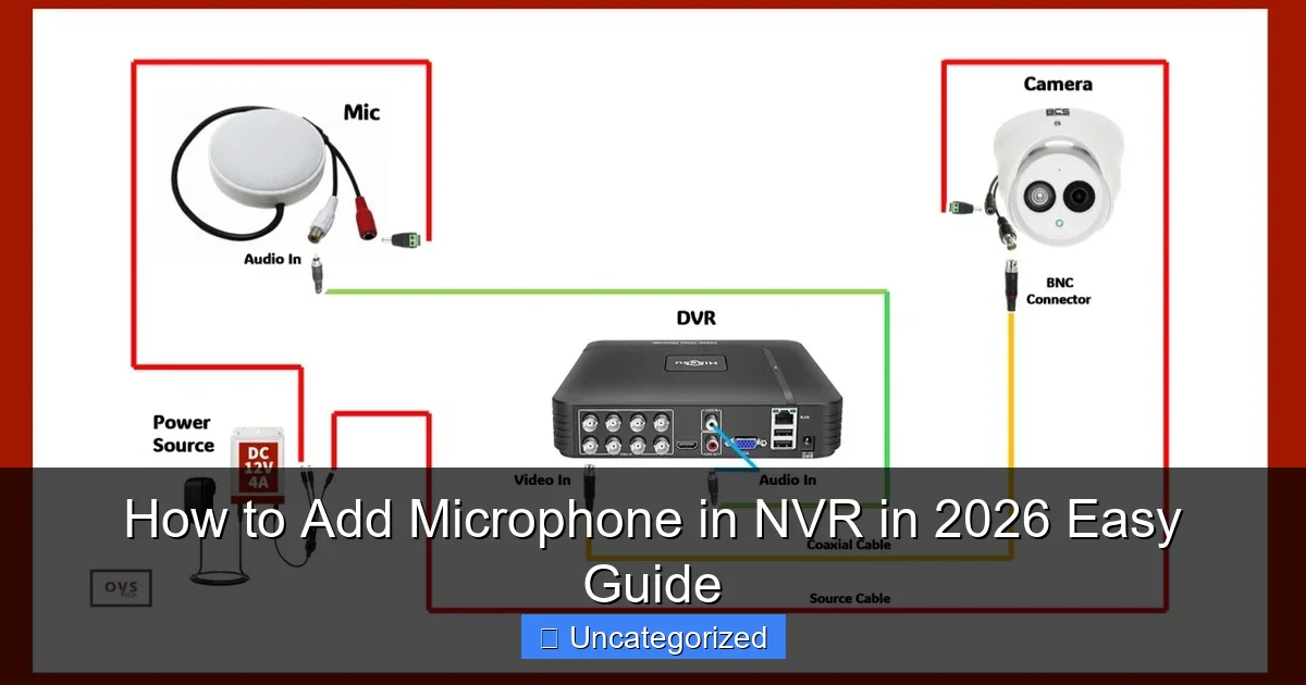 How to Add Microphone in NVR in 2026 Easy Guide