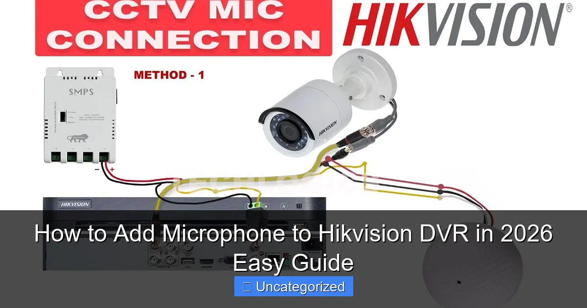 How to Add Microphone to Hikvision DVR in 2026 Easy Guide