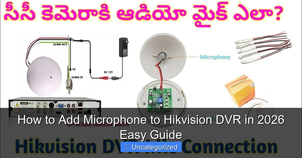 How to Add Microphone to Hikvision DVR in 2026 Easy Guide