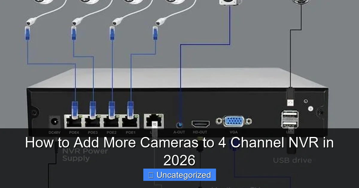 How to Add More Cameras to 4 Channel NVR in 2026