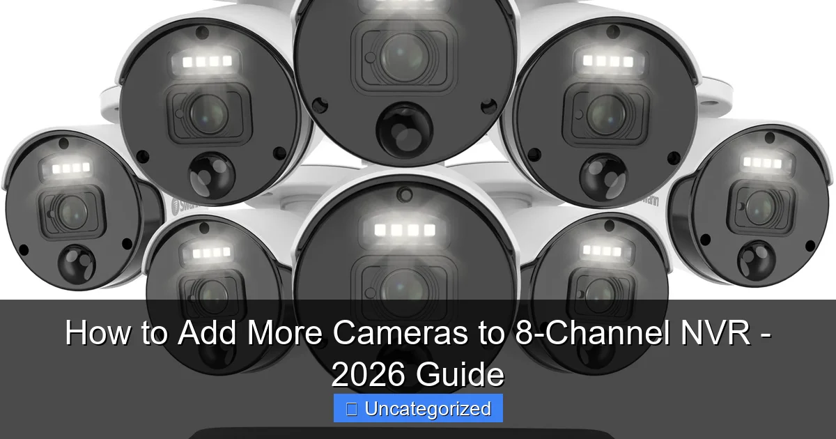 How to Add More Cameras to 8-Channel NVR - 2026 Guide