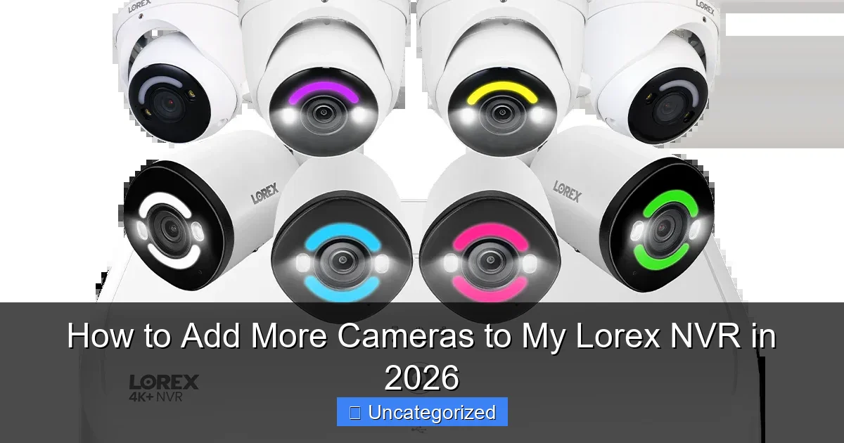 How to Add More Cameras to My Lorex NVR in 2026