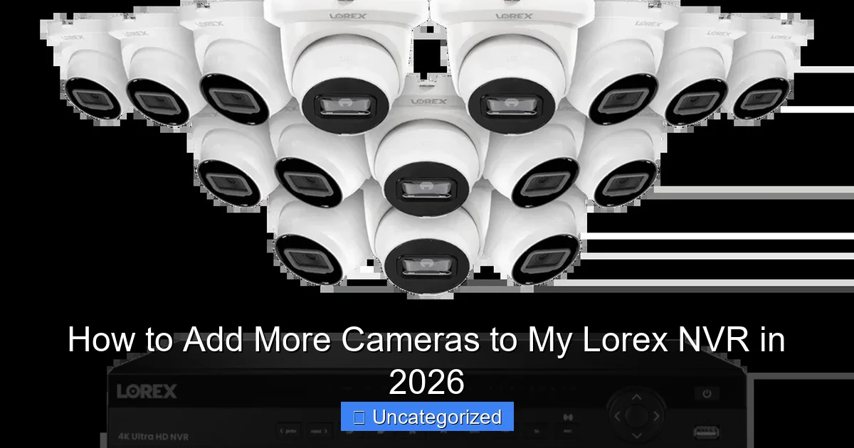 How to Add More Cameras to My Lorex NVR in 2026