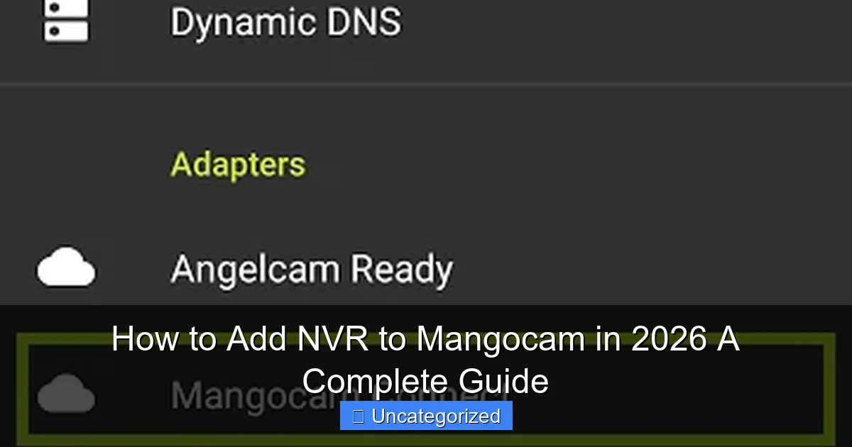 How to Add NVR to Mangocam in 2026 A Complete Guide