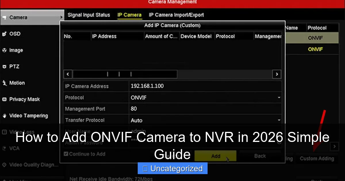 How to Add ONVIF Camera to NVR in 2026 Simple Guide