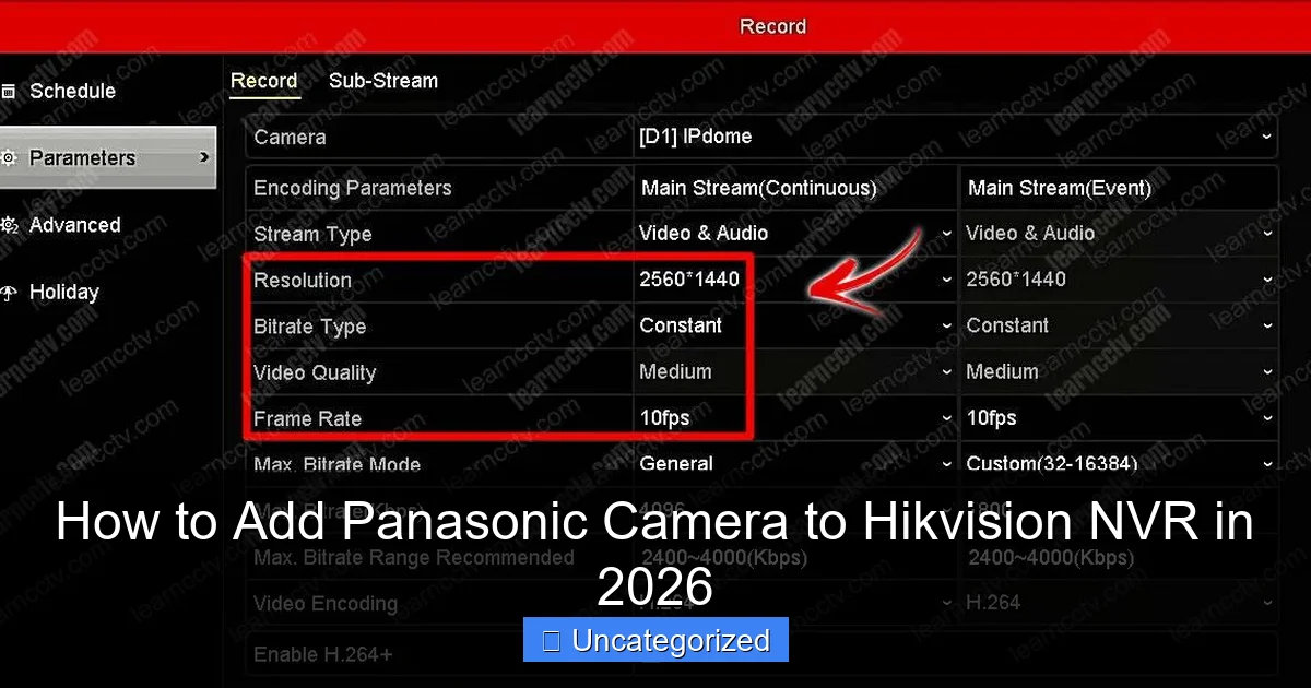How to Add Panasonic Camera to Hikvision NVR in 2026