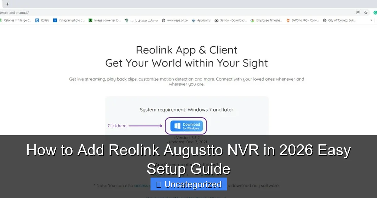 How to Add Reolink Augustto NVR in 2026 Easy Setup Guide