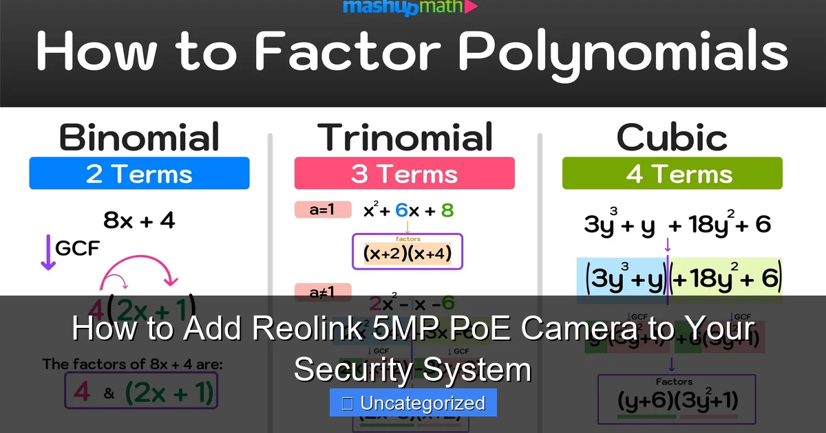 How to Add Reolink 5MP PoE Camera to Your Security System