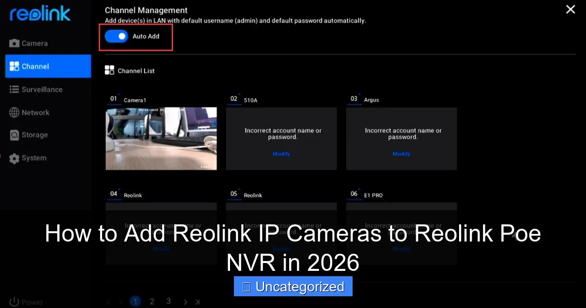 How to Add Reolink IP Cameras to Reolink Poe NVR in 2026