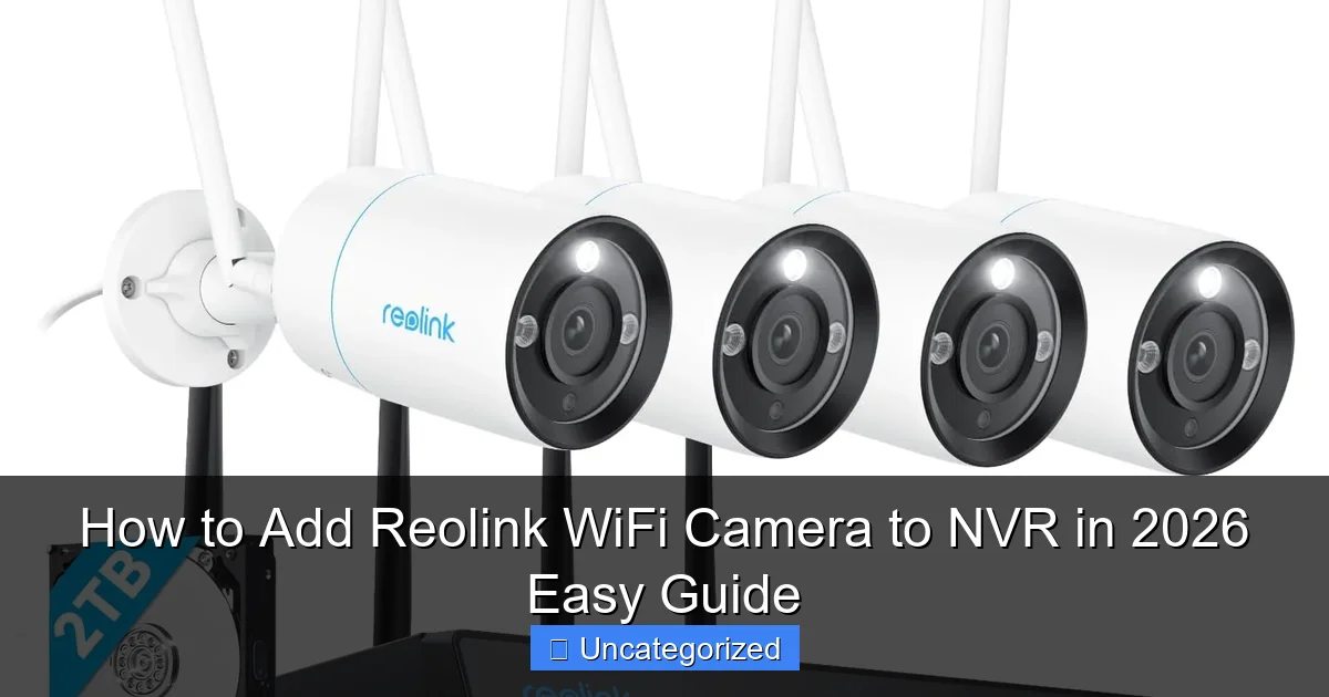 How to Add Reolink WiFi Camera to NVR in 2026 Easy Guide