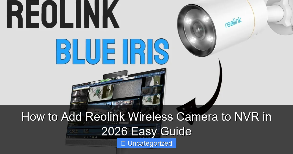 How to Add Reolink Wireless Camera to NVR in 2026 Easy Guide