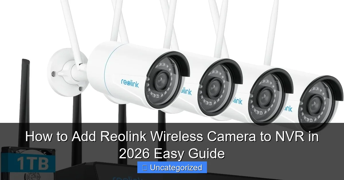 How to Add Reolink Wireless Camera to NVR in 2026 Easy Guide