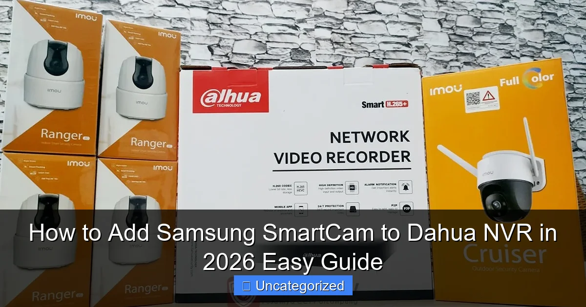 How to Add Samsung SmartCam to Dahua NVR in 2026 Easy Guide