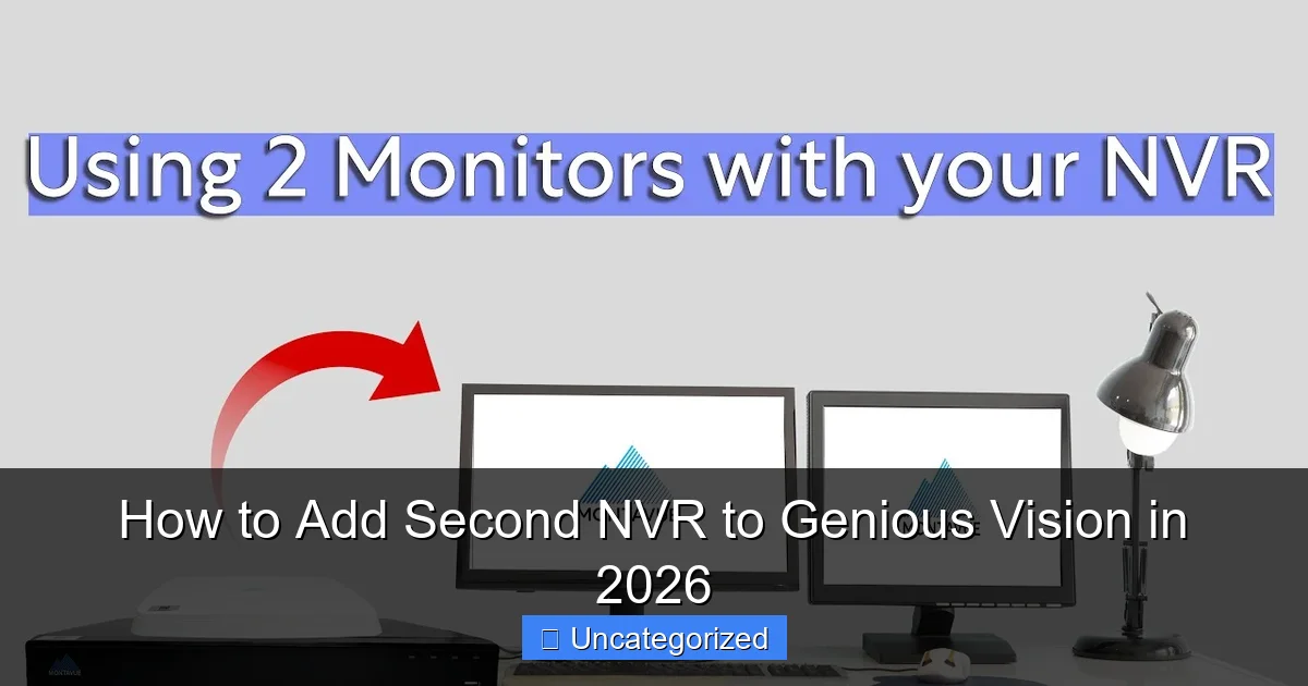 How to Add Second NVR to Genious Vision in 2026