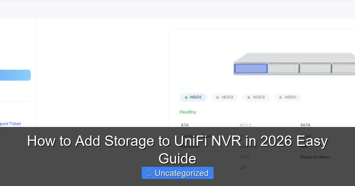 How to Add Storage to UniFi NVR in 2026 Easy Guide
