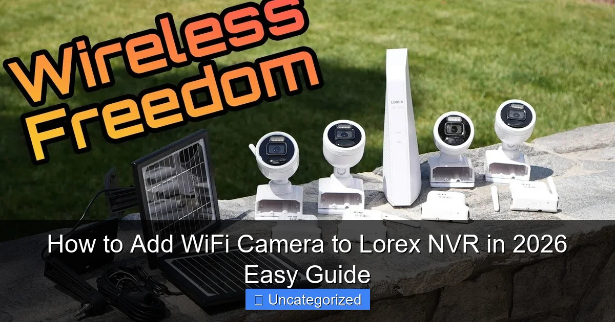 How to Add WiFi Camera to Lorex NVR in 2026 Easy Guide