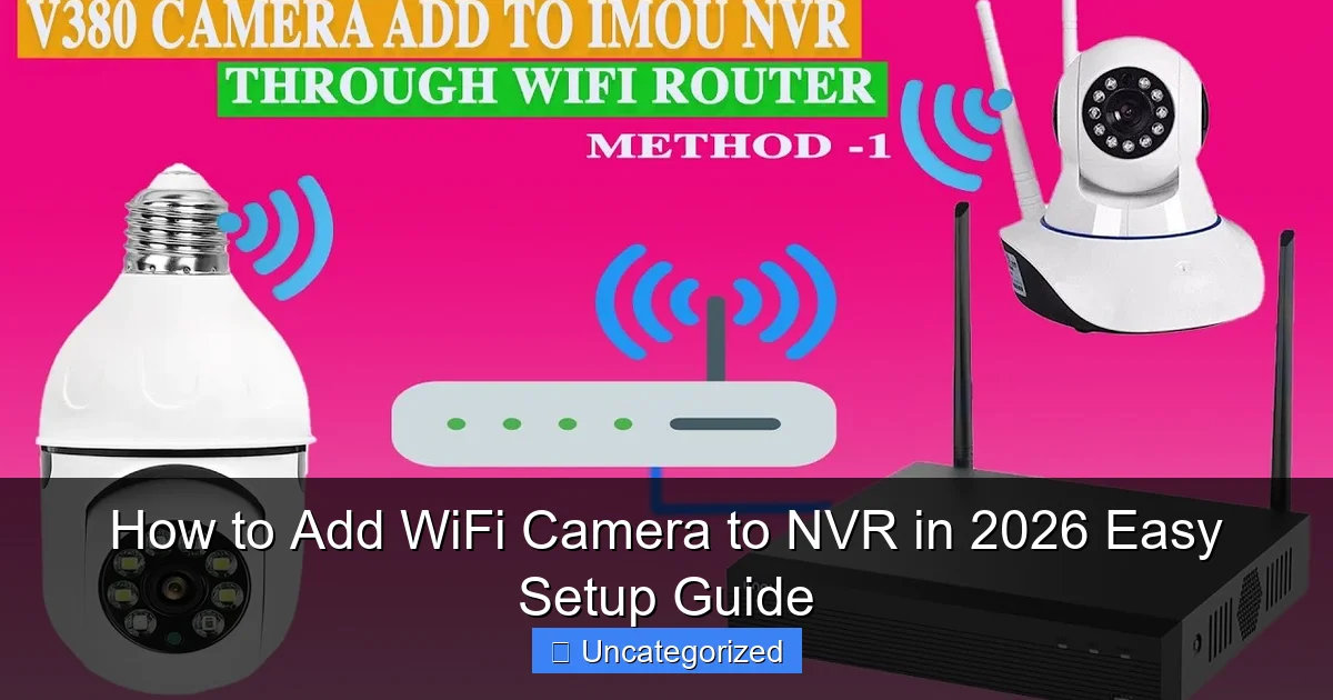 How to Add WiFi Camera to NVR in 2026 Easy Setup Guide