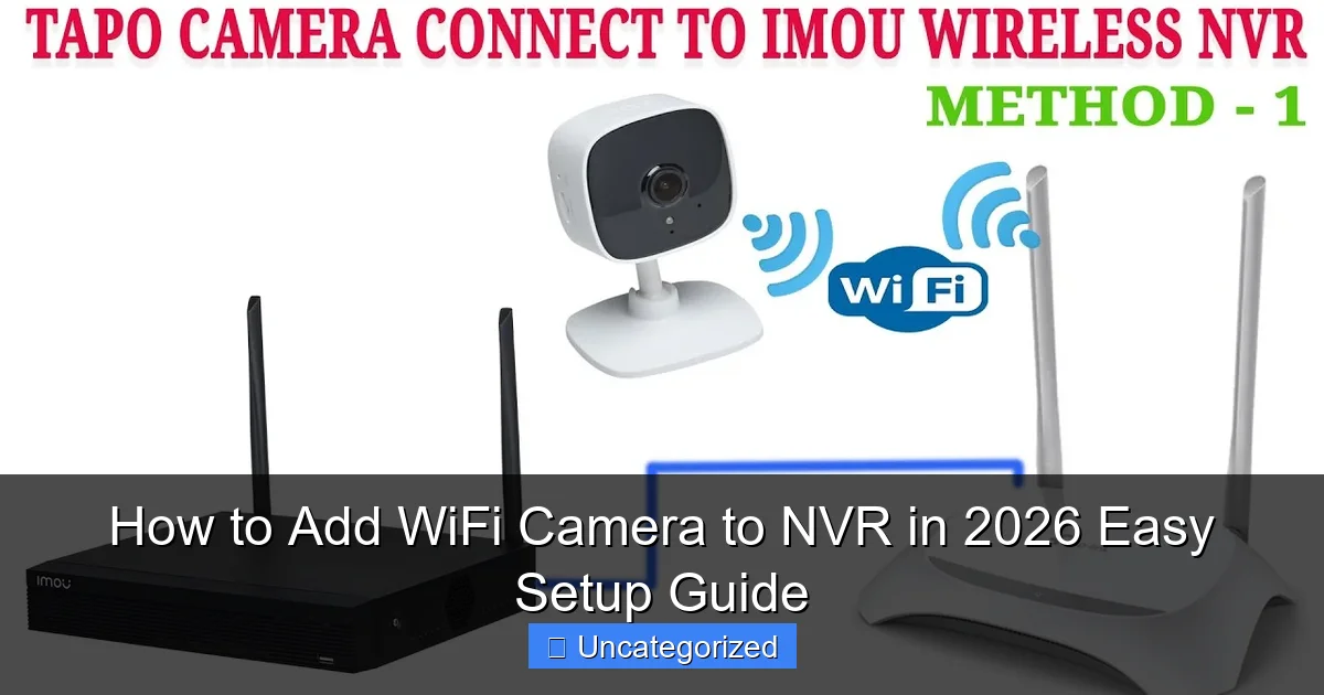 How to Add WiFi Camera to NVR in 2026 Easy Setup Guide