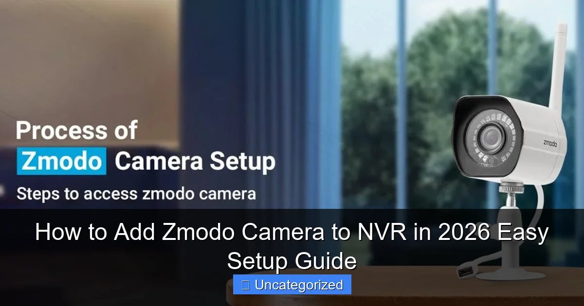 How to Add Zmodo Camera to NVR in 2026 Easy Setup Guide