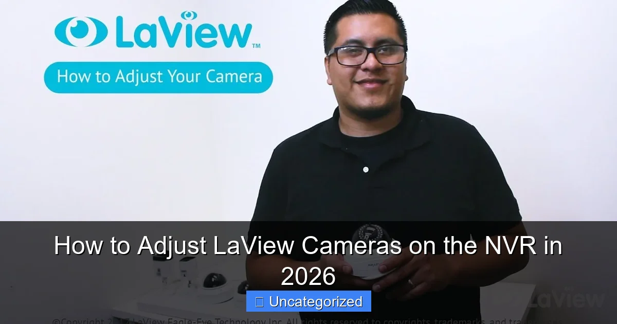How to Adjust LaView Cameras on the NVR in 2026