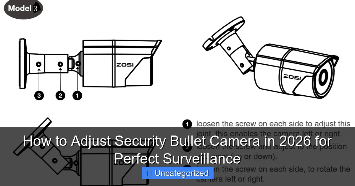 How to Adjust Security Bullet Camera in 2026 for Perfect Surveillance