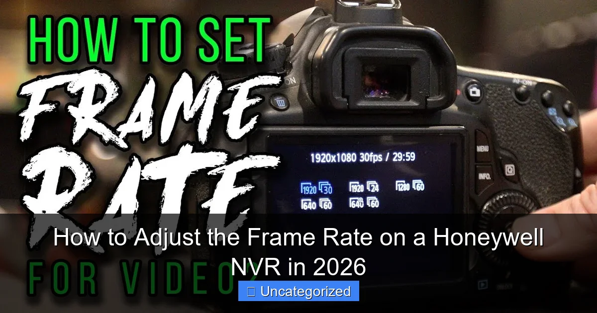 How to Adjust the Frame Rate on a Honeywell NVR in 2026