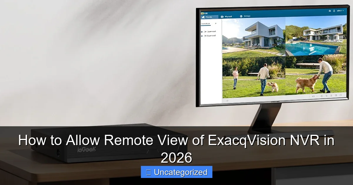 How to Allow Remote View of ExacqVision NVR in 2026