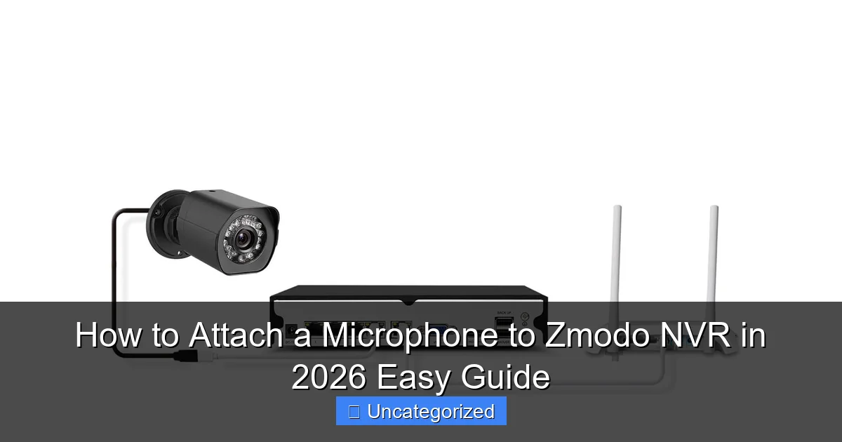 How to Attach a Microphone to Zmodo NVR in 2026 Easy Guide