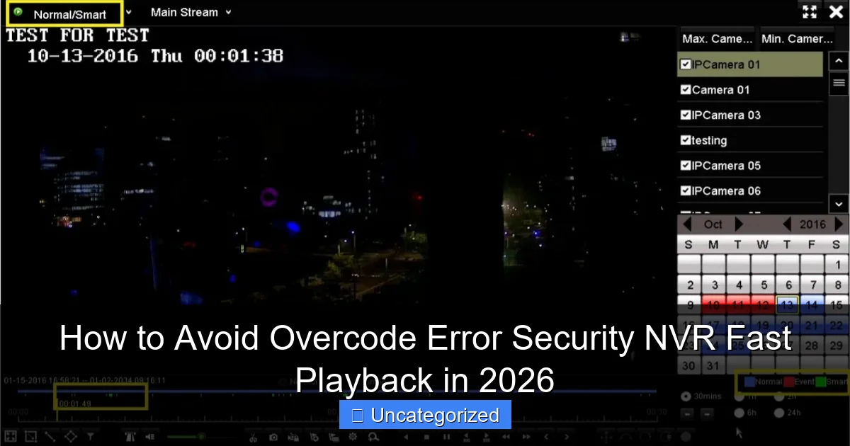 How to Avoid Overcode Error Security NVR Fast Playback in 2026