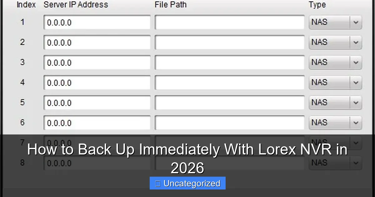 How to Back Up Immediately With Lorex NVR in 2026