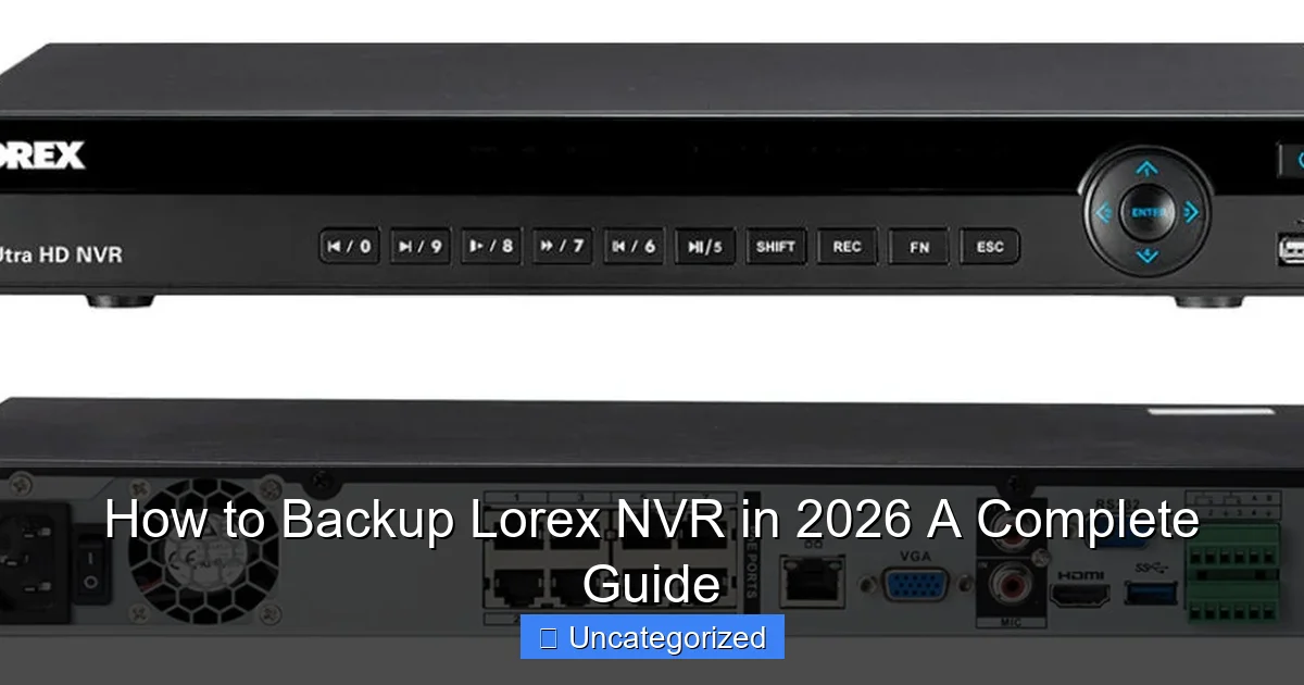 How to Backup Lorex NVR in 2026 A Complete Guide