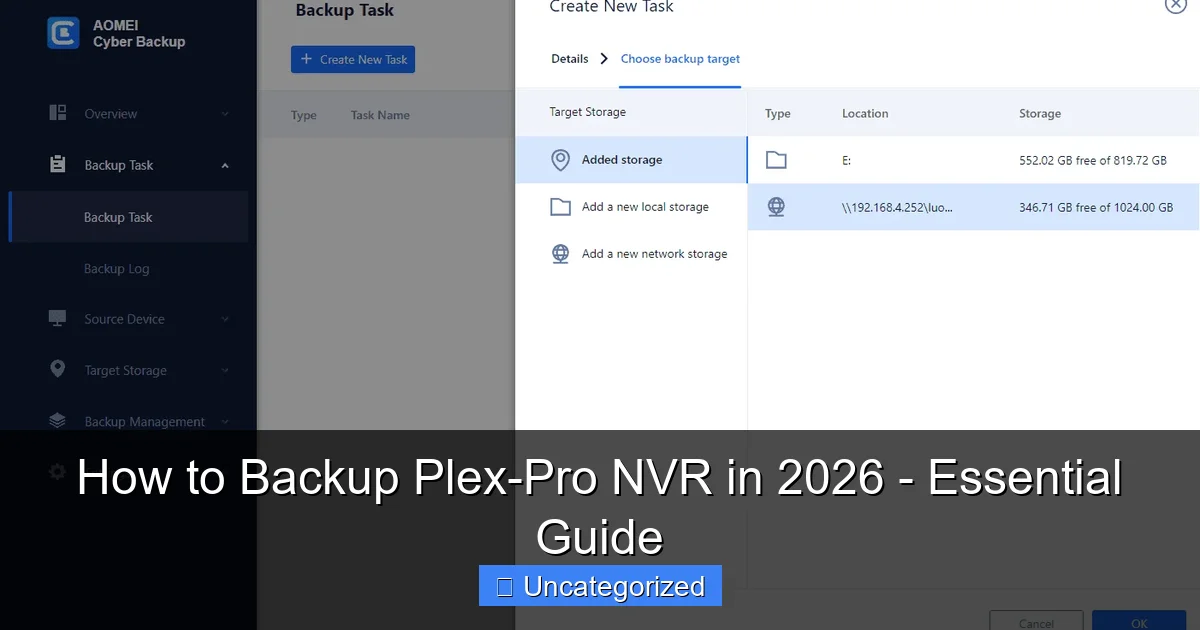How to Backup Plex-Pro NVR in 2026 - Essential Guide