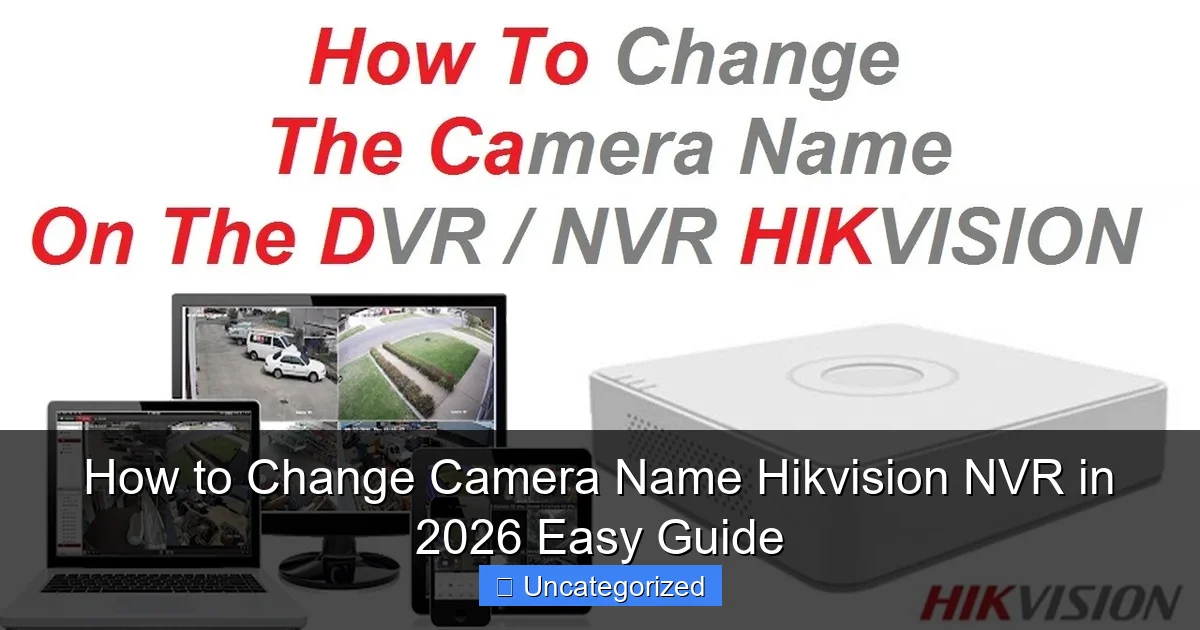How to Change Camera Name Hikvision NVR in 2026 Easy Guide