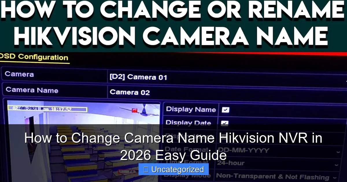 How to Change Camera Name Hikvision NVR in 2026 Easy Guide