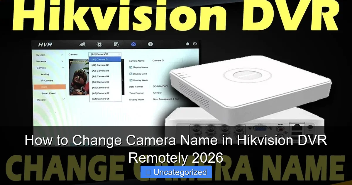 How to Change Camera Name in Hikvision DVR Remotely 2026