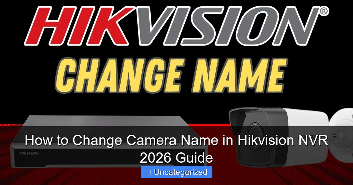 How to Change Camera Name in Hikvision NVR 2026 Guide