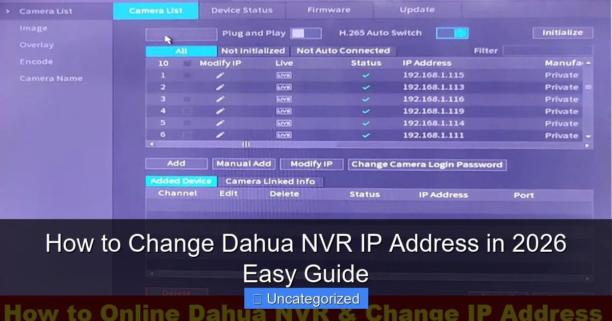 How to Change Dahua NVR IP Address in 2026 Easy Guide