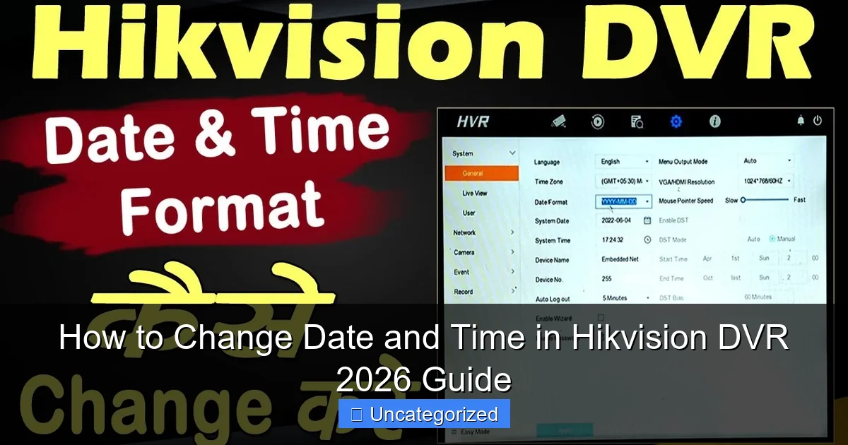 How to Change Date and Time in Hikvision DVR 2026 Guide