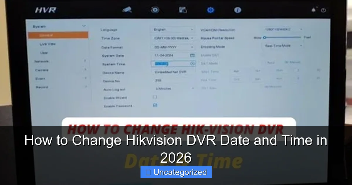 How to Change Hikvision DVR Date and Time in 2026