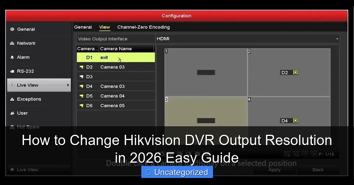 How to Change Hikvision DVR Output Resolution in 2026 Easy Guide