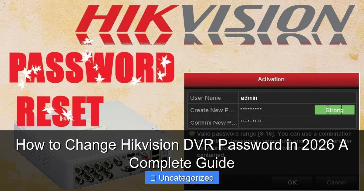 How to Change Hikvision DVR Password in 2026 A Complete Guide