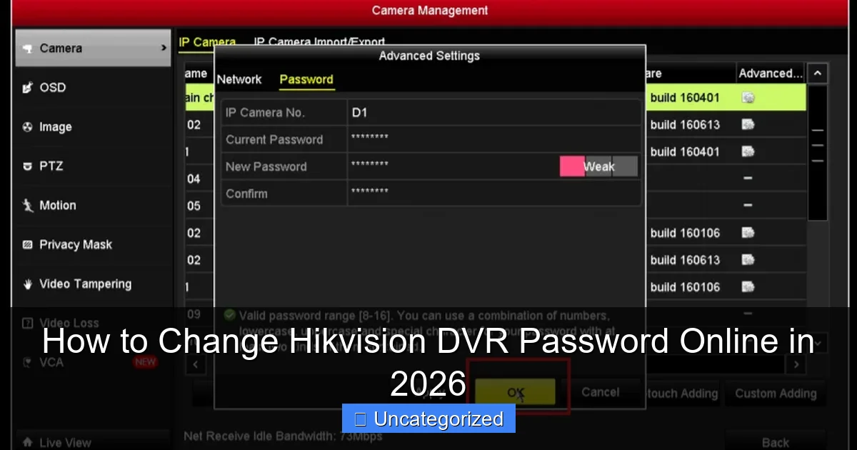 How to Change Hikvision DVR Password Online in 2026