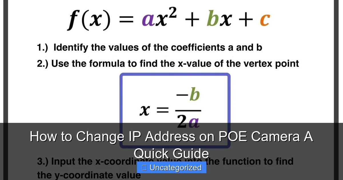 How to Change IP Address on POE Camera A Quick Guide