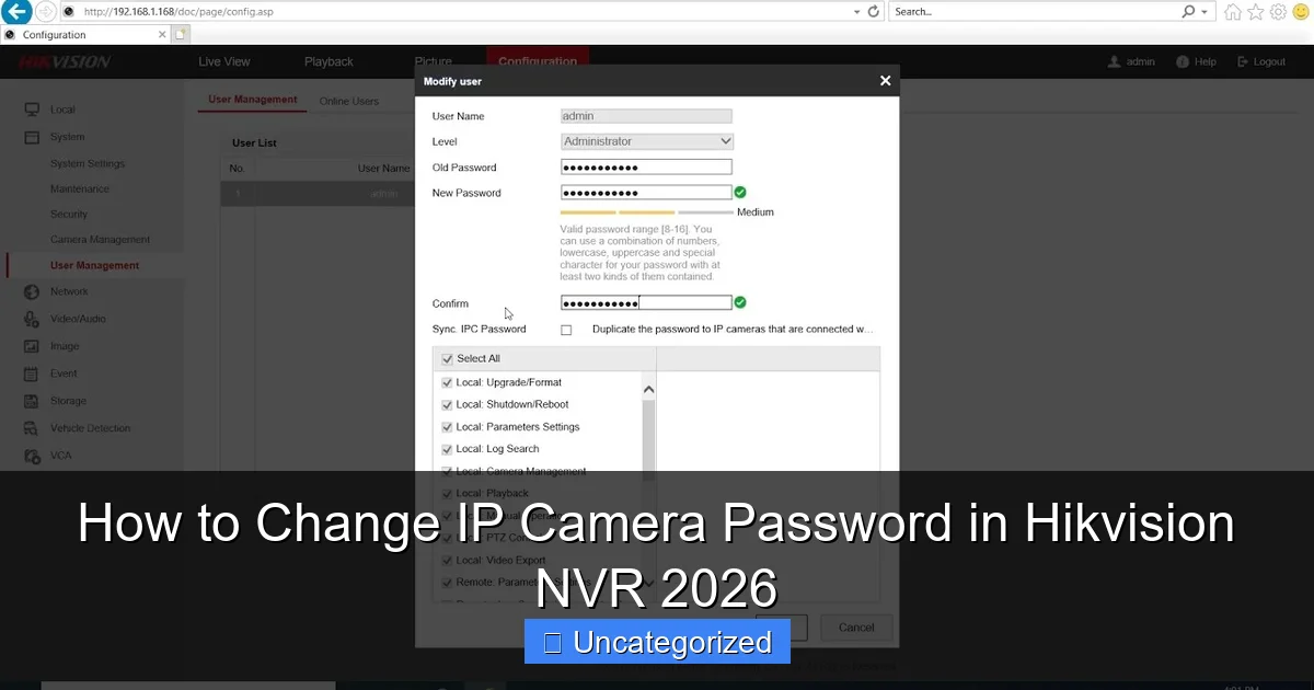 How to Change IP Camera Password in Hikvision NVR 2026