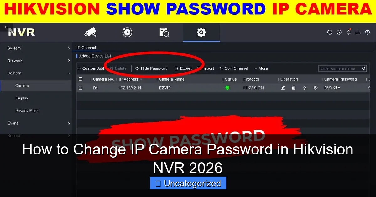How to Change IP Camera Password in Hikvision NVR 2026