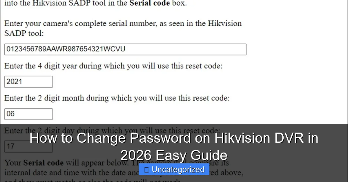 How to Change Password on Hikvision DVR in 2026 Easy Guide