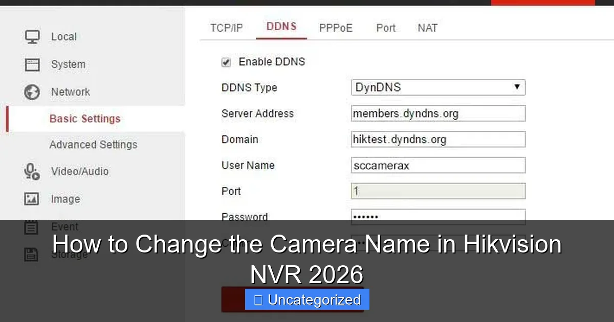 How to Change the Camera Name in Hikvision NVR 2026